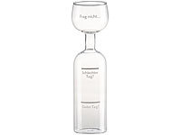 Rosenstein Sohne 2er Set 2in1 Weinflaschen Xxl Glaser Echtglas Mit Aufdruck 750 Ml