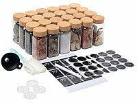 Rosenstein & Söhne Gewürzgläser mit Deckel; Manuelle Salz-, Pfeffer-Mühle Manuelle Salz-, Pfeffer-Mühle Manuelle Salz-, Pfeffer-Mühle