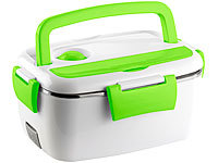 Rosenstein & Söhne Elektrische Edelstahl-Thermo-Lunchbox, 2 Fächer und Löffel, 40 Watt; Lunchbox-Sets Lunchbox-Sets 