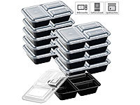 Rosenstein & Söhne 10er-Set Lebensmittel-Boxen mit je 3 Trennfächern & Deckel, 1,2 l; Digitale Feinwaagen Digitale Feinwaagen Digitale Feinwaagen Digitale Feinwaagen 