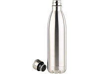 Rosenstein & Söhne Doppelwandige Vakuum-Isolierflasche aus Edelstahl, 750 ml, BPA-frei; Thermobecher Thermobecher Thermobecher Thermobecher 