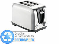 Rosenstein & Söhne Edelstahl-Toaster für 2 Scheiben, 650 W (Versandrückläufer); Wasserkocher mit Temperaturwahl, Heißluftfritteusen 