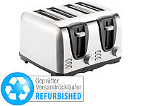 Rosenstein & Söhne Edelstahl-Toaster für 4 Scheiben, 1300 W (Versandrückläufer); Wasserkocher mit Temperaturwahl, Heißluftfritteusen Wasserkocher mit Temperaturwahl, Heißluftfritteusen 