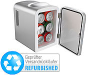 Rosenstein & Söhne Mini-Kühlschrank 12/ 230V mit Warmhalte-Funktion (Versandrückläufer); Eiswürfelbereiter mit Eiswasserspender Eiswürfelbereiter mit Eiswasserspender 