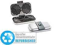 Rosenstein & Söhne Waffeleisen für 2 Herzwaffeln (Versandrückläufer); Wasserkocher mit Temperaturwahl, Digitale Küchenwaagen 