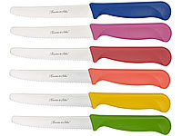 Rosenstein & Söhne 6er-Set bunte Frühstücksmesser mit Wellenschliff, 11,4 cm Klingenlänge; Messerschärfer für Keramik- und Stahlmesser Messerschärfer für Keramik- und Stahlmesser Messerschärfer für Keramik- und Stahlmesser Messerschärfer für Keramik- und Stahlmesser 