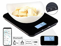 Rosenstein & Söhne Smarte Digital-Küchenwaage mit Kalorienzähler, Nährwertrechner und App