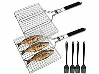Rosenstein & Söhne Fischgrillzange, Fischgrillgitter, Fischgriller