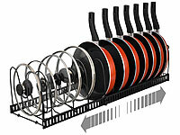 Rosenstein & Söhne Deckelhalter, Pfannenhalter Küche, Geschirrhalter; Keramik-Küchenmesser, Ausstech-Formen Keramik-Küchenmesser, Ausstech-Formen Keramik-Küchenmesser, Ausstech-Formen