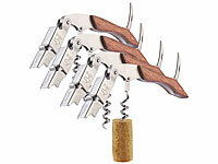 Rosenstein & Söhne Sommeliermesser, Flaschenöffner mit Holzgriff; Keramik-Küchenmesser, Frühstücksmesser mit Wellenschliff Keramik-Küchenmesser, Frühstücksmesser mit Wellenschliff Keramik-Küchenmesser, Frühstücksmesser mit Wellenschliff