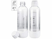 Rosenstein & Söhne 2er-Set PET-Flasche für Getränke-Sprudler WS-300.multi, 1l, BPA-frei