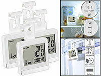 Rosenstein & Söhne 4er-Set digitale Gefrier & Kühlschrankthermometer, Temperatur-Timer