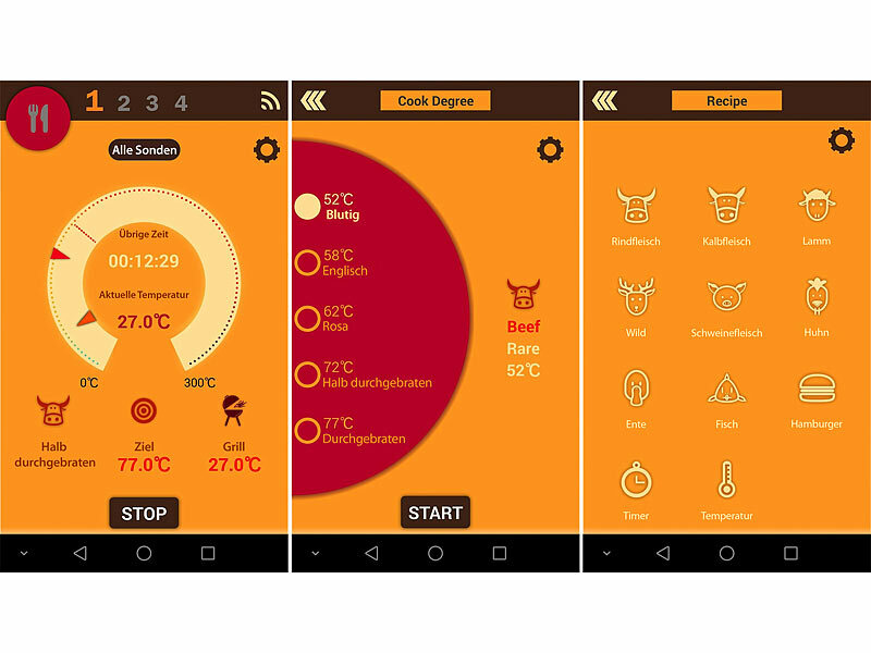 ; Grillthermometer mit Bluetooth und Apps Grillthermometer mit Bluetooth und Apps Grillthermometer mit Bluetooth und Apps 