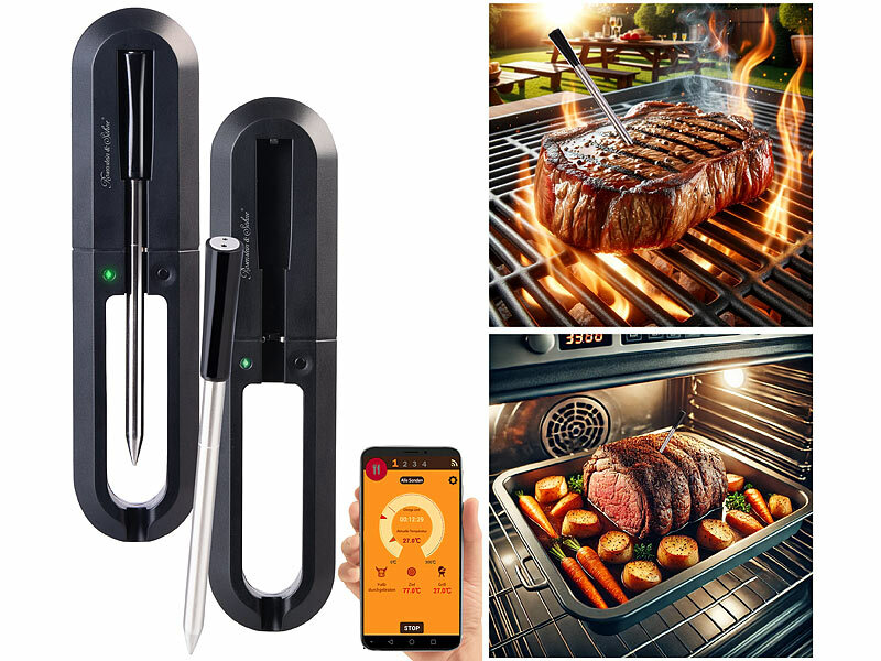 ; Grillthermometer mit Bluetooth und Apps Grillthermometer mit Bluetooth und Apps Grillthermometer mit Bluetooth und Apps 